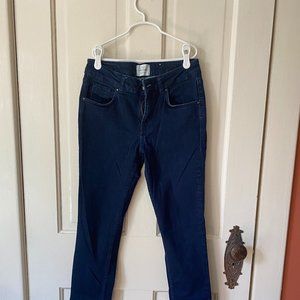 Sézane french denim size 27, skinny, mid-rise, dark blue